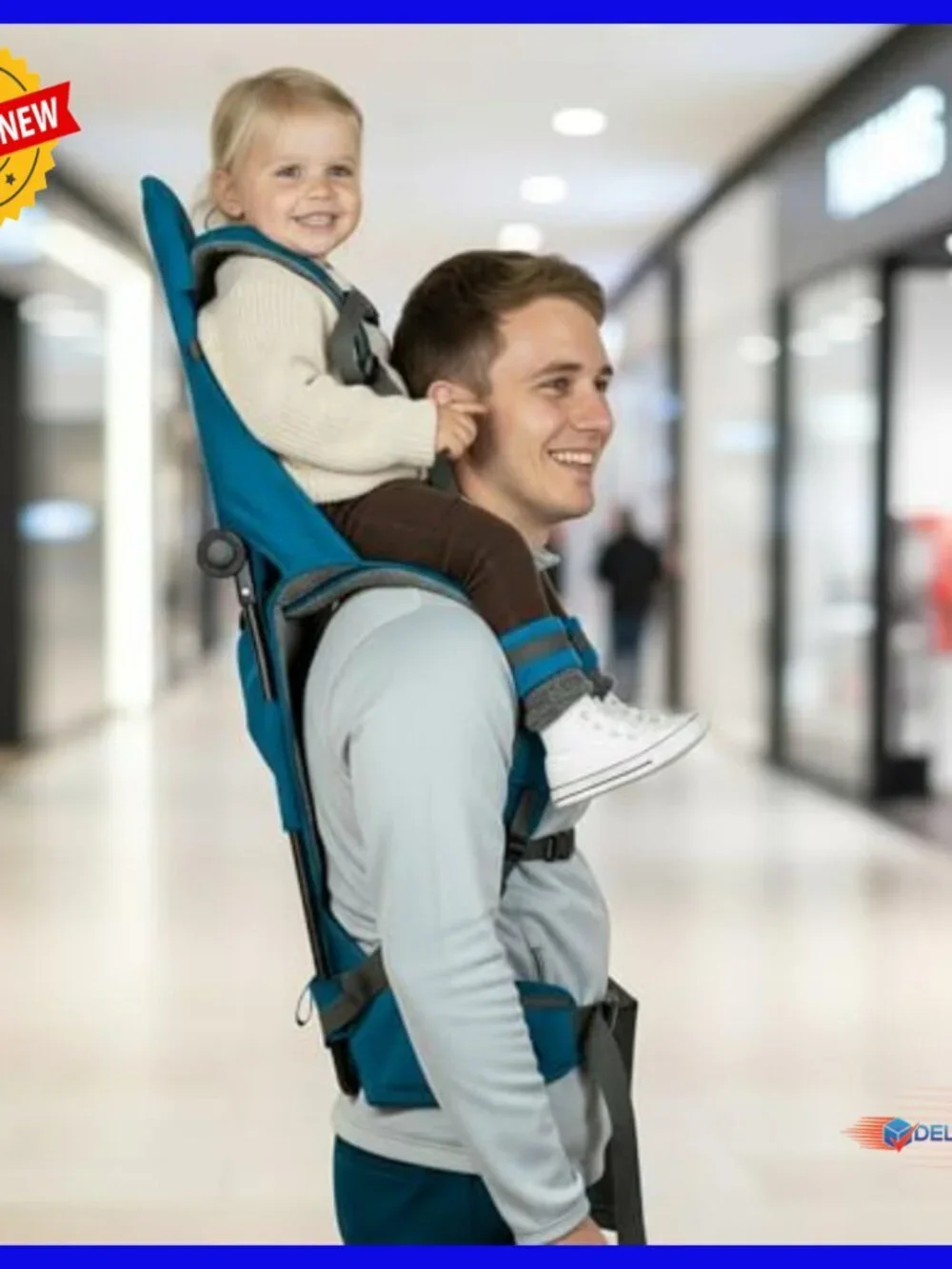 Lightweight Toddler Hiking Backpack Carrier with Sun Shade, Foldable Frame